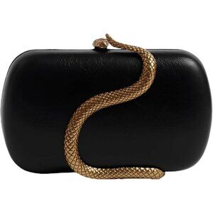PU Leather Snake Design Clutch Bag for Women, Waterproof, Multi-Color, Luxury